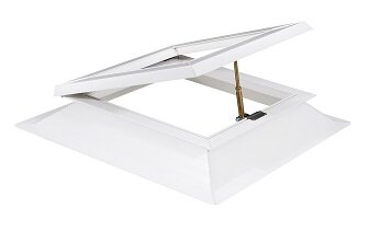 Lichtkoepel 140x140cm ventilatie inclusief opengaande opstand